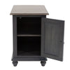 Image of Verona Traditional Slate Door Storage Chair Side Table With Weathered Plank Pine Top
