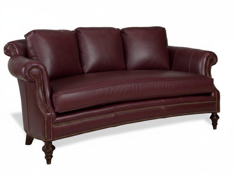 Wilson 72 Inch Conversational Bench Seat Leather Settee