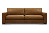 Image of Hugh 90 Inch Modern Leather Two Cushion Track Arm Sofa