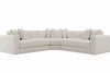 Image of Yates Three Piece Modern Bench Seat Pillow Back Sectional (As Configured)