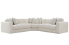 Image of Yates Three Piece Modern Bench Seat Pillow Back Sectional (As Configured)