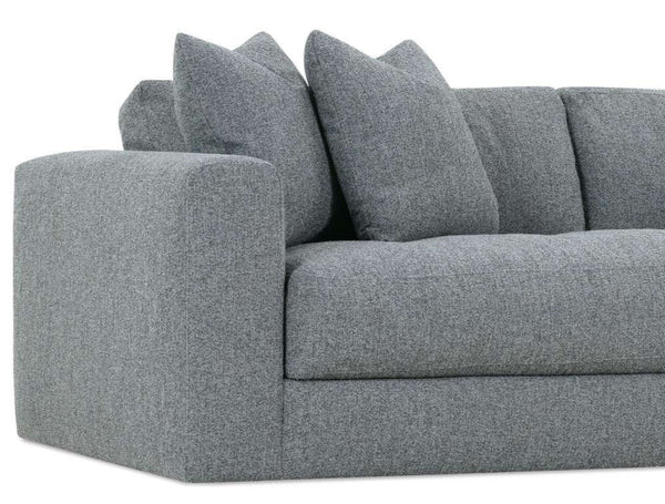 Yates Three Piece Modern Bench Seat Pillow Back Sectional (As Configured)