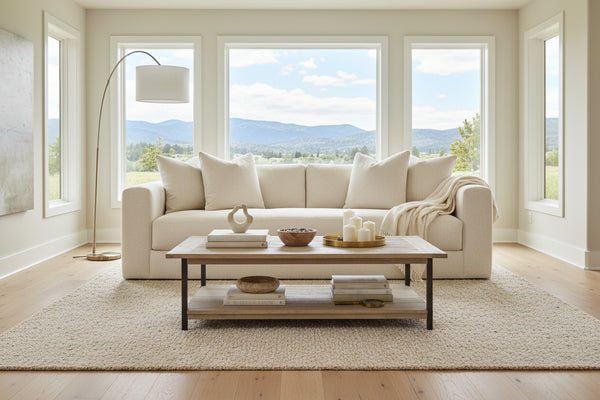 Yates 97 Inch Fabric Bench Cushion Lounge Sofa