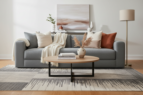 Yates 97 Inch Fabric Bench Cushion Lounge Sofa