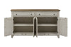 Image of Aberdeen Farmhouse Style Antique White Storage Dining Buffet