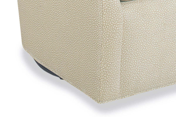 Adriana 8-Way Hand Tied Fabric 360 Swivel Pillow Back Accent Chair With Splayed Arms