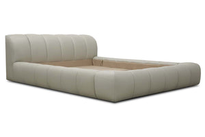 Aldo Queen & King Modern Leather Low Profile Platform Bed