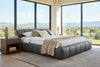 Image of Aldo Queen & King Modern Leather Low Profile Platform Bed