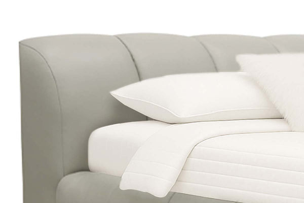 Aldo Queen & King Modern Leather Low Profile Platform Bed