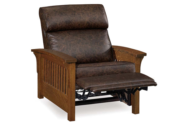 Aldrich "Wall Hugger" Mission Style Leather Reclining Chair