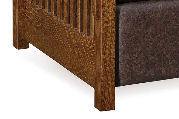 Aldrich Arts And Crafts Style Mission Leather Reclining Sofa Collection