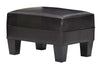 Image of Alex Leather Footstool Ottoman
