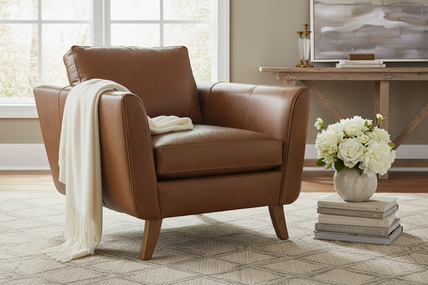 Amara Contemporary Leather Club Chair
