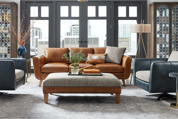 Amara Contemporary Leather 8-Way Hand Tied Furniture Collection