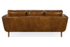 Image of Amara 90 Inch Contemporary Three Cushion Pillow Back Leather Sofa