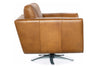 Image of Amara Contemporary Leather Swivel Club Chair