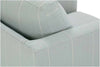 Image of Angela Track Arm Fabric Accent Chair w/ Exposed Wood Base