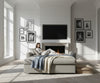 Image of Anson 77 Inch Leather NEXT-GEN Queen Sleeper Sofa