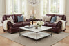 Image of Anthony Traditional Pillow Back Leather Loveseat