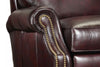 Image of Anthony Leather Pillow Back Recliner Chair