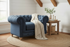 Image of Armstrong Denim "Quick Ship" Tufted Fabric Club Chair