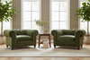 Image of Armstrong Forest "Quick Ship" Tufted Fabric Club Chair