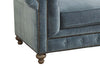 Image of Armstrong Raw Blue "Quick Ship" Fabric Chesterfield Sofa Collection