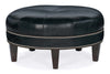 Image of Arnold 38 Inch Round Bench Ottoman With Tapered Legs