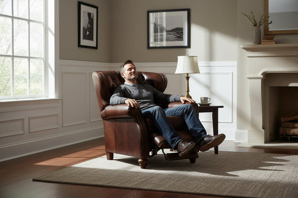 Arthur Tufted Wingback Leather Recliner – Timeless Elegance And Supreme Comfort