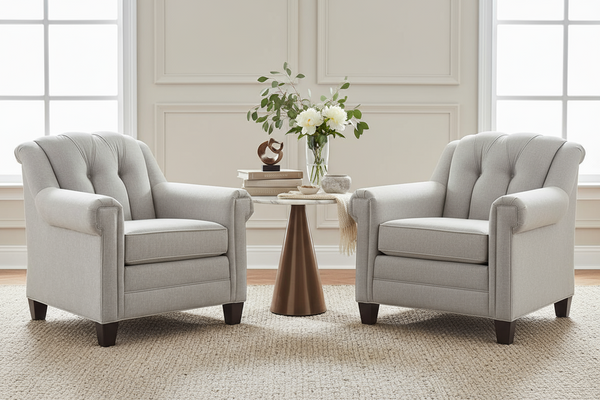 Aubrey Traditional 8-Way Hand Tied Sofa Collection With Tufted Back