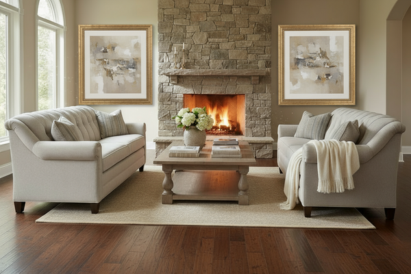 Aubrey Traditional 84 Inch 8-Way Hand Tied Fabric Sofa With Tufted Tight Back