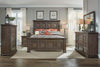 Image of Baird Queen Or King Brownstone Panel Bed "Create Your Own Bedroom" Collection