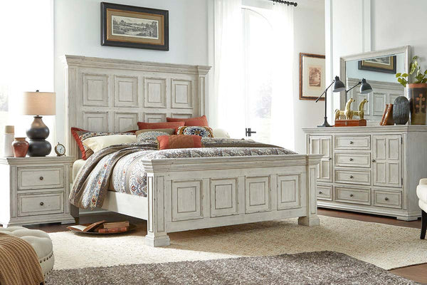 Baird Queen Or King Whitestone Panel Bed "Create Your Own Bedroom" Collection