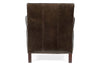 Image of Baker Collis "Quick Ship" Leather Tight Back Accent Chair