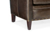 Image of Baker Collis "Quick Ship" Leather Tight Back Accent Chair