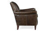 Image of Baker Collis "Quick Ship" Leather Tight Back Accent Chair