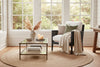 Image of Holloway Black "Quick Ship" Fabric Accent Chair With Decorative Cane / Wood Base
