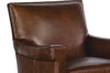 Image of Baker Caramel SWIVEL "Quick Ship" Leather Tight Back Accent Chair