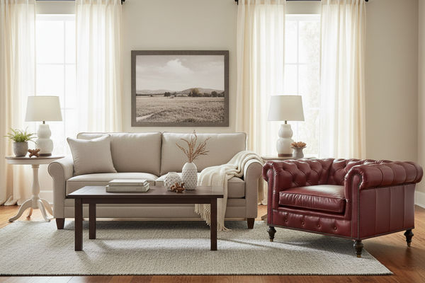 Barrington Two Seat Leather Chesterfield Collection