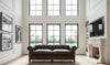 Image of Barrington 91 Inch Large Leather Chesterfield Tufted Sofa
