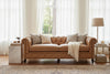 Image of Barrington 91 Inch Large Leather Chesterfield Tufted Sofa