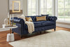 Image of Barrington 91 Inch Large Leather Chesterfield Tufted Sofa