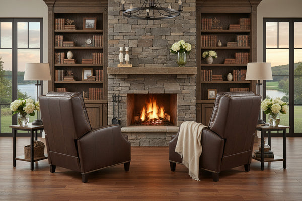 Barry Fortress Dual Power Leather "Quick Ship" Recliner