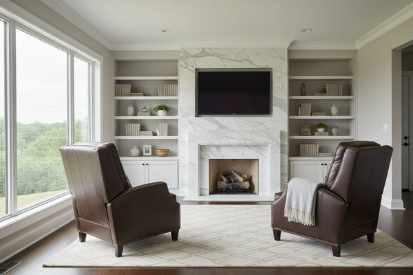 Barry Fortress Dual Power Leather "Quick Ship" Recliner