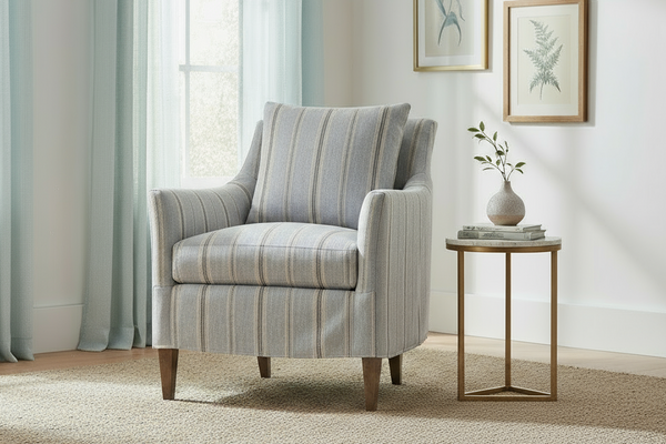Becky Slipcovered Wing Arm Accent Chair