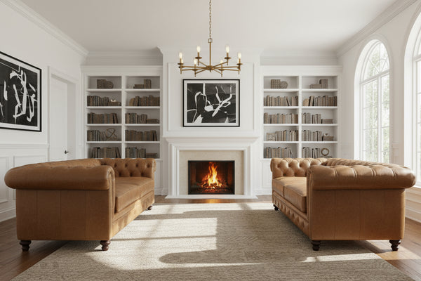 Benedict Chesterfield Style Leather Collection