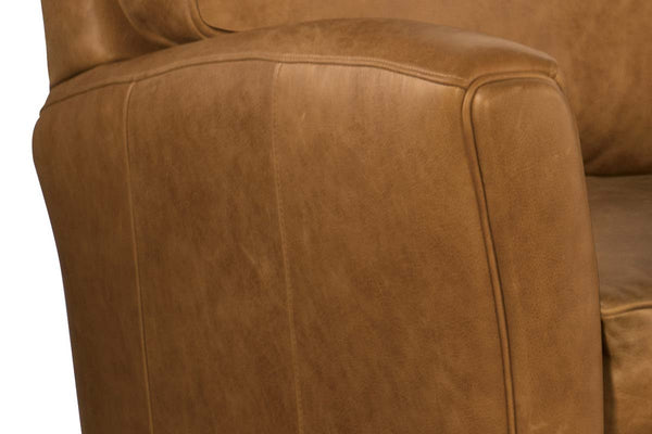 Benjamin Transitional Leather Loveseat
