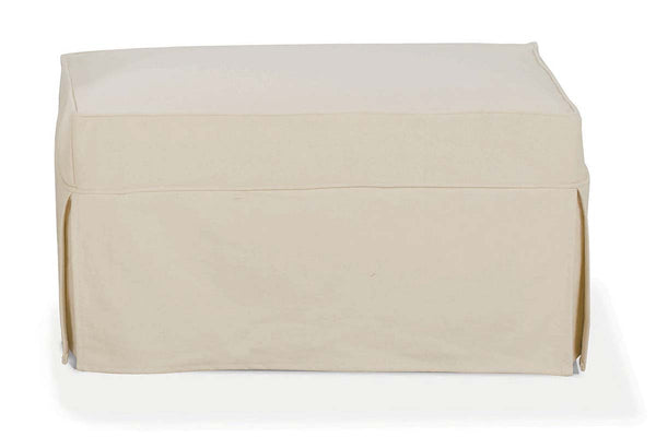 Laura "Designer Style" Slipcovered Ottoman Footstool