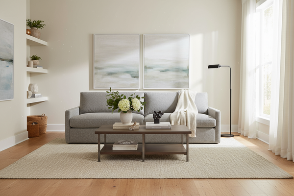 Bixby 81 Inch "Quick Ship" Modern Fabric Apartment Sofa