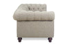 Image of Bowen Traditional 96 Inch 8-Way Hand Tied Oversized Tufted Fabric Chesterfield Sofa